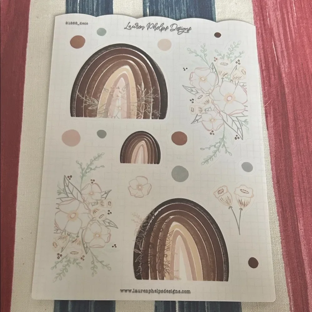 Lauren Phelps Designs Sticker Set 3 sheets different sizes stickers new
